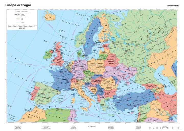 tematikus térkép Európa politikai térképe+tematikus térképek DUO tematikus térkép