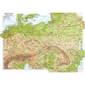 Közép-Európa domborzata (160 x 120 cm)