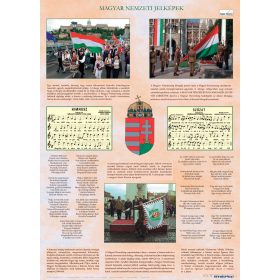   Magyar nemzeti jelképek / Magyar nemzeti ereklyék kétoldalas iskolai oktatótabló