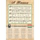 Himnusz tabló fémléccel - 50 x 70 cm, iskolai oktatótabló