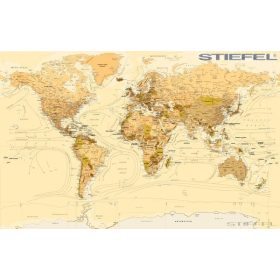 A Föld országai antik stílusú (vintage) világtérkép