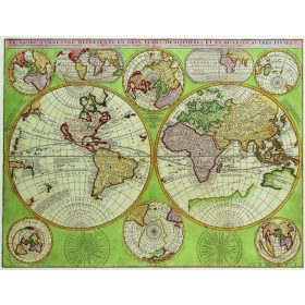 Antik Föld térkép könyöklő