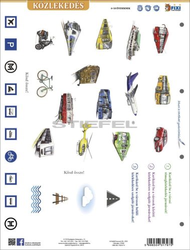 Közlekedés tanulói munkalap munkaoldallal