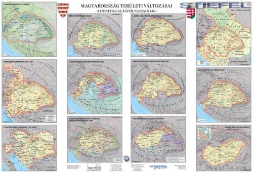 Magyar történelmi áttekintés / területi változások falitabló