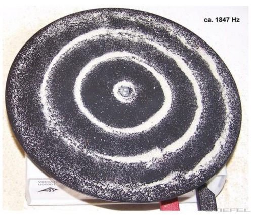 Chladni-féle lemez, kerek