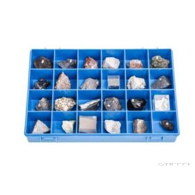 Vulkanikus kőzet- és ásványkészlet, 24 db