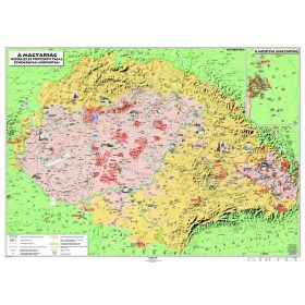 Magyar néprajzi térkép kétoldalas fémléces