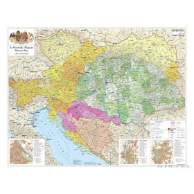   Az Osztrák-Magyar Monarchia fémléces iskolai történelmi falitérkép