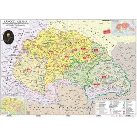   Rákóczi állama és a szabadságharc fémléces iskolai történelmi falitérkép
