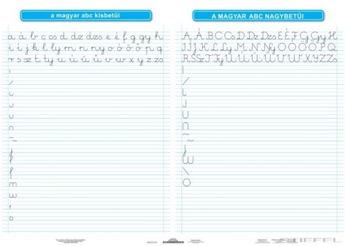 A magyar ABC betűi fémléces
