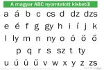 A magyar ábécé nyomtatott kisbetűi