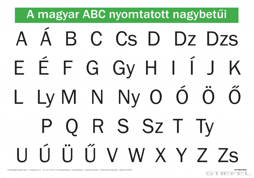 A magyar ábécé nyomtatott nagybetűi - Iskolaellátó.hu