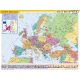 Európa országai és az Európai Unió iskolai földrajzi falitérkép (fémléces)