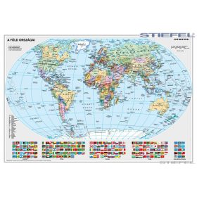 A Föld országai térkép, fémléccel