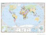 Föld országai francia nyelvű térkép fémléccel