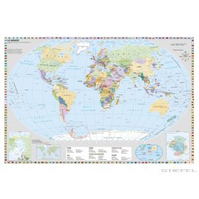 Föld országai francia nyelvű térkép fémléccel