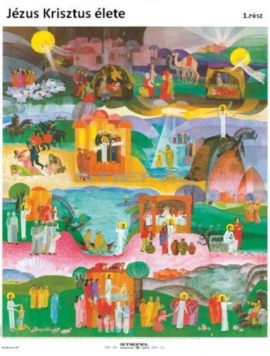 Jézus Krisztus élete (háromrészes tablósorozat) oktatótabló