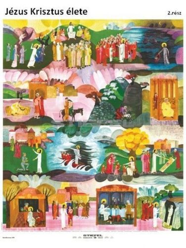 Jézus Krisztus élete (háromrészes tablósorozat) oktatótabló
