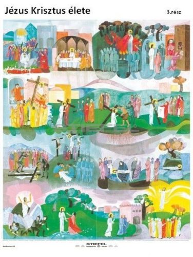 Jézus Krisztus élete (háromrészes tablósorozat) oktatótabló