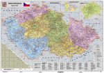   Csehország irányítószámos térképe, fóliázott, faléces