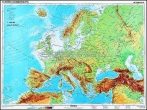   Európa, domborzati + vaktérkép DUO ajándék 10 db tanulói munkalap
