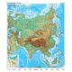 Ázsia domborzata + politikai térképe DUO (140 x 180 cm)
