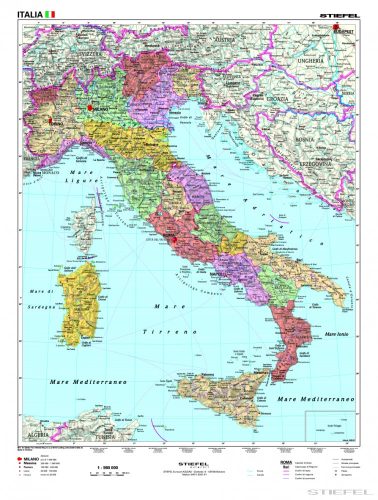 Olaszország politikai (olasz) 100 x 140 cm