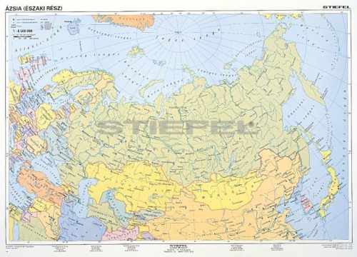 Észak-Ázsia domborzata + politikai térképe  (F.Á.K. ) DUO