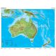Ausztrália és Óceánia domborzata + vaktérkép DUO