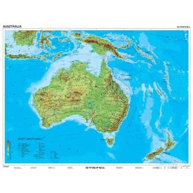 Ausztrália és Óceánia domborzata (140 x 100 cm)