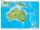Ausztrália és Óceánia domborzata (140 x 100 cm)