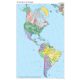 Észak- és Dél-Amerika politikai térképe (angol)