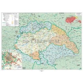   A bécsi döntések következményei (Magyarország 1938-1945) 160 x 120 cm, iskolai történelmi falitérkép DUÓ