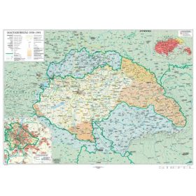   A bécsi döntések következményei (Mo.1938-1945) iskolai történelmi falitérkép 