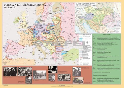 Európa a két világháború között iskolai történelmi falitérkép DUO 