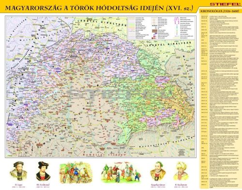 A török hódoltság Magyarországon I. (1526-1600) iskolai történelmi falitérkép 