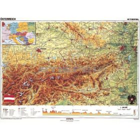 Ausztria, domborzati + politikai DUO (német)