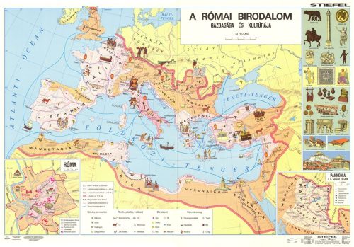 A Római Birodalom gazdasága és kultúrája iskolai történelmi falitérkép