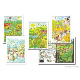   Tavasz, Nyár, Ősz, Tél évszakok és Változó világ öt részes oktatótabló csomag