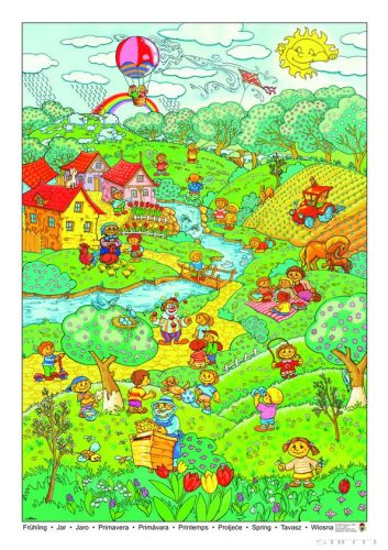 Tavasz, Nyár, Ősz, Tél évszakok és Változó világ öt részes oktatótabló csomag