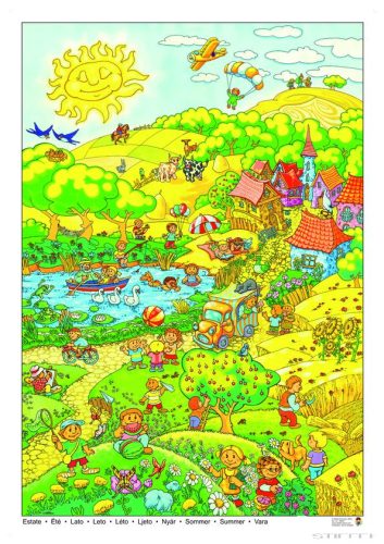 Tavasz, Nyár, Ősz, Tél évszakok és Változó világ öt részes oktatótabló csomag