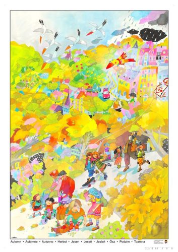 Tavasz, Nyár, Ősz, Tél évszakok és Változó világ öt részes oktatótabló csomag