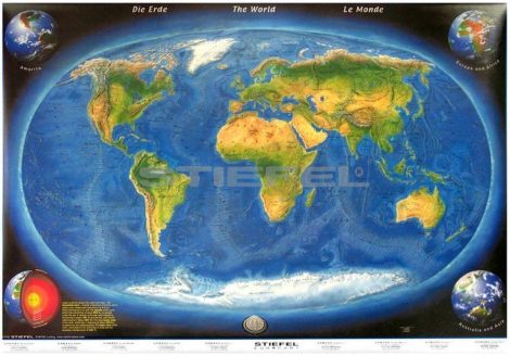 A Föld morfológiai térképe a tengerfenék domborzatával