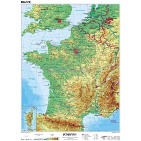 Franciaország domborzati térképe (francia)