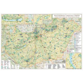 Magyarország turisztikai falitérképe fémléces