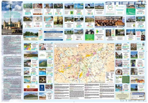 Magyarország turisztikai falitérképe fémléces