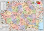 Románia politikai térképe (román nyelvű)