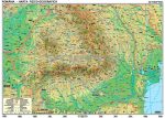   Románia domborzati térképe + vaktérkép DUO (román nyelvű)