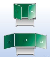 Zöld, oldalszárnyas falitábla 240x120 cm