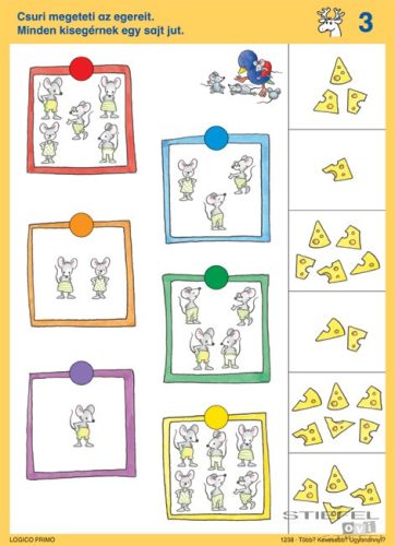 LOGICO Primo feladatkártyák Több? Kevesebb? Ugyanannyi?        